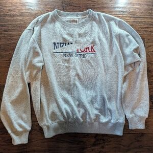 New York Grey Sweatshirt with a Vintage Feel Size Medium